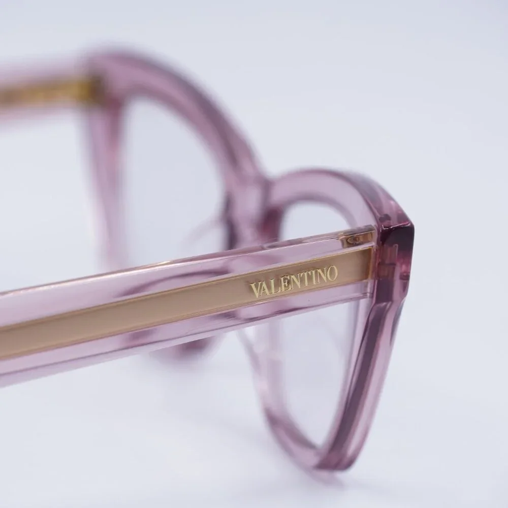 Exclusive Sale! Valentino V-TALE VLX-140C Eyeglasses Transparent Pink 53mm